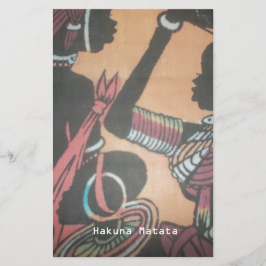 マサイ族の伝統と文化パターンのアートデザイン 便箋 (正面)