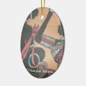 マサイ族の伝統と文化パターンアートデザイン セラミックオーナメント (左)