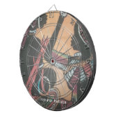 マサイ族の伝統と文化パターンアートデザイン ダーツボード (正面右)