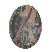 マサイ族の伝統と文化パターンアートデザイン ダーツボード (正面左)