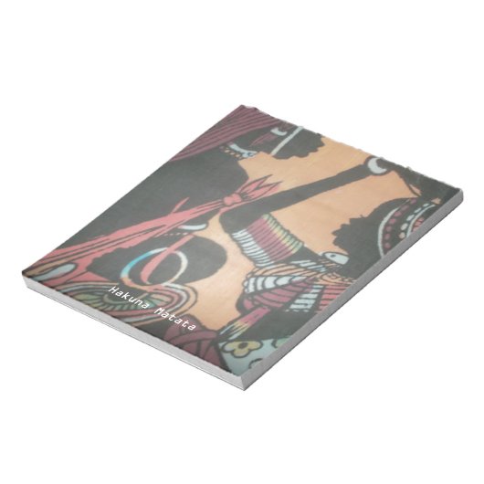 マサイ族の伝統と文化パターンアートデザイン ノートパッド (回転)