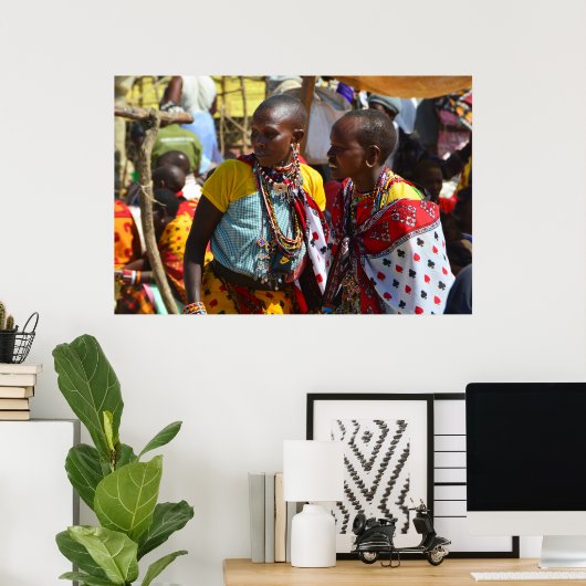 マサイ族の女性 ポスター (ホームオフィス)