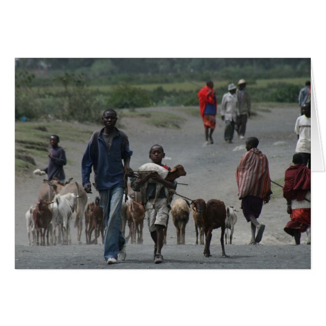 マサイ族の市場 (正面横)