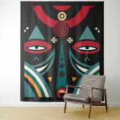 マサイ族の戦士の盾 タペストリー (インサイチュ)