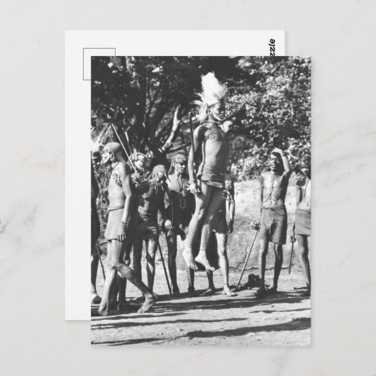 マサイ族の戦士ジャンピングコンテスト ポストカード (正面/裏面)