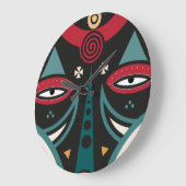 マサイ族の戦士 ラージ壁時計 (傾斜)