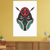 マサイ族の部族のマスク キャンバスプリント (インサイチュ (リビング))