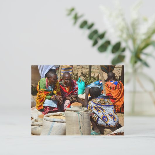 マサイ族 ポストカード (スタンド正面)