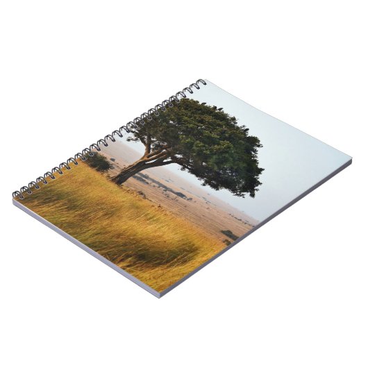 マサイ独身の·マラの草原のアカシアの木 ノートブック (左側)