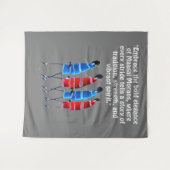 マサイ誇りを持ったイ・モラン：青と赤で背が高い タペストリー (正面(横))