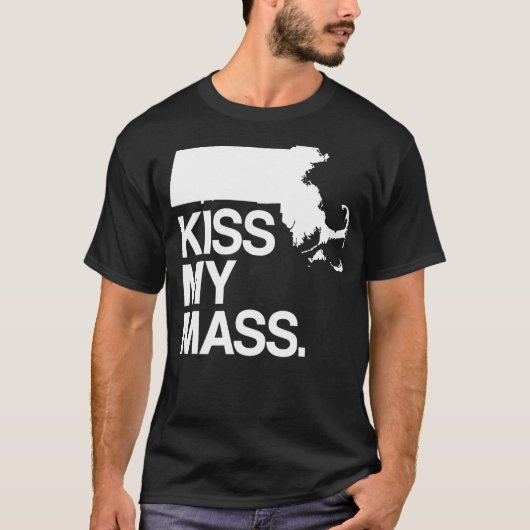 マサセおもしろいッサススローガン州の地図 Tシャツ (正面)
