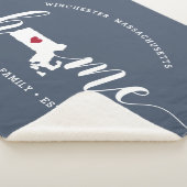 マサチューズホーム州 パーソナライズされた シェルパブランケット (3/4)