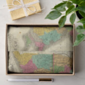 マサチューセッツおよびコネチカットの地図 薄葉紙 (ギフト)