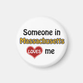 マサチューセッツにいる誰かが私を愛している マグネット (正面)