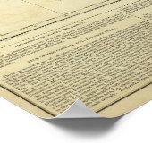 マサチューセッツの地図 ポスター (角)