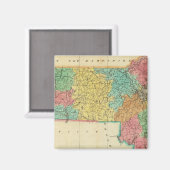 マサチューセッツの地図 マグネット (正面/裏面)