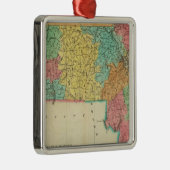 マサチューセッツの地図 メタルオーナメント (右)
