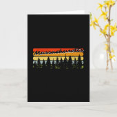 マサチューセッツの森の夕焼けの木小屋テーマのお土産 カード (黄色い花)