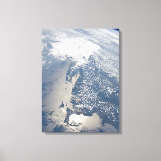 マサチューセッツの海岸線のSunglint。 キャンバスプリント (正面)