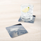 マサチューセッツの海岸線のSunglint。 スクエアペーパーコースター (インサイチュ)