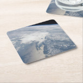 マサチューセッツの海岸線のSunglint。 スクエアペーパーコースター (アングル)