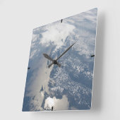 マサチューセッツの海岸線のSunglint。 スクエア壁時計 (傾斜)