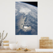 マサチューセッツの海岸線のSunglint。 ポスター (キッチン)