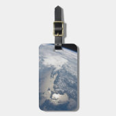 マサチューセッツの海岸線のSunglint。 ラゲッジタグ (正面縦)