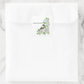 マサチューセッツの鳥と花の正方形のシール スクエアシール (バッグ)