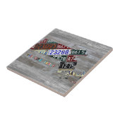 マサチューセッツナンバープレートの地図のセラミックタイルV3 タイル (側面)