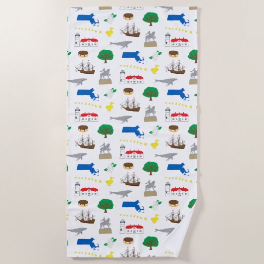 マサチューセッツビーチタオル ビーチタオル (正面)