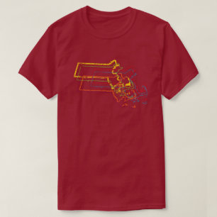 マサチューセッツプライドぼやけ Tシャツ