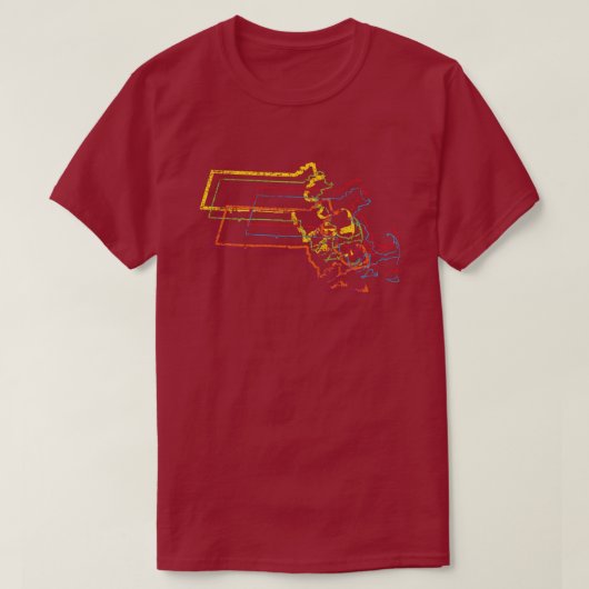 マサチューセッツプライドぼやけ Tシャツ (デザイン正面)