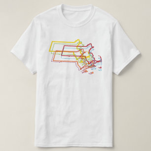 マサチューセッツプライドぼやけ Tシャツ