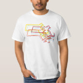 マサチューセッツプライドぼやけ Tシャツ (正面)