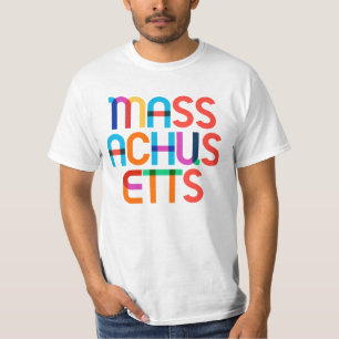 マサチューセッツヴィンテージポップ・アートのレトロアート80s虹 tシャツ