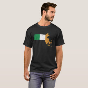 マサチューセッツ上のアイルランドの旗 Tシャツ