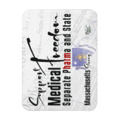 マサチューセッツ医療の自由 マグネット (縦)