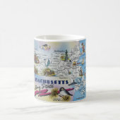 マサチューセッツ地図マグ コーヒーマグカップ (中央)