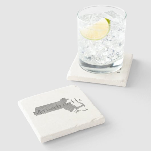 マサチューセッツ型ヴィンテージグレーシャルボード ストーンコースター (横)