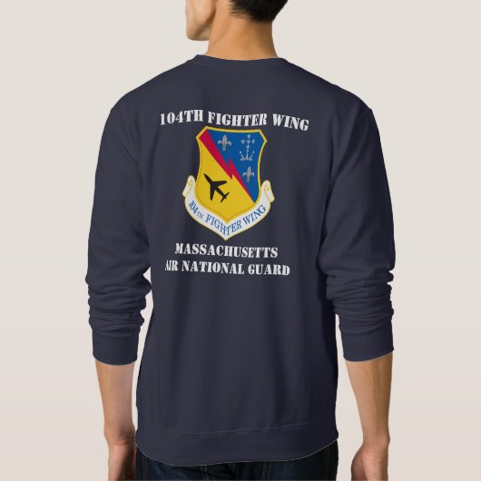 マサチューセッツ対空警戒員の104th戦闘機の翼 スウェットシャツ (裏面)