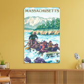 マサチューセッツ川ラフティングシーン キャンバスプリント (インサイチュ (リビング))