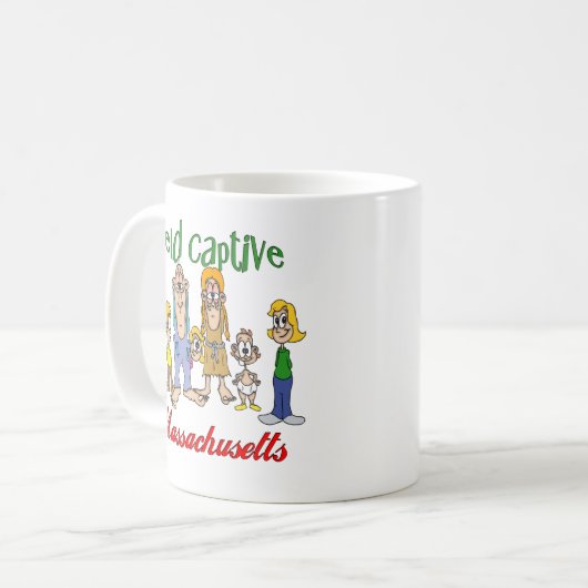 マサチューセッツ州で捕虜に拘禁される コーヒーマグカップ (正面左)