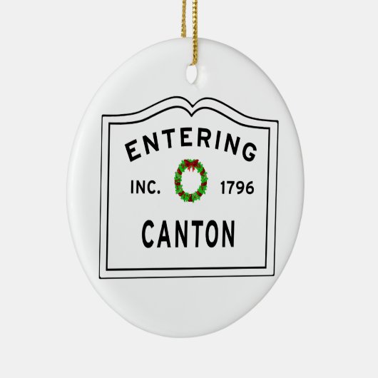 マサチューセッツ州のタウンカントンに行く セラミックオーナメント (右)