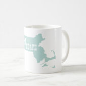 マサチューセッツ州のモットーのスローガン コーヒーマグカップ (正面右)