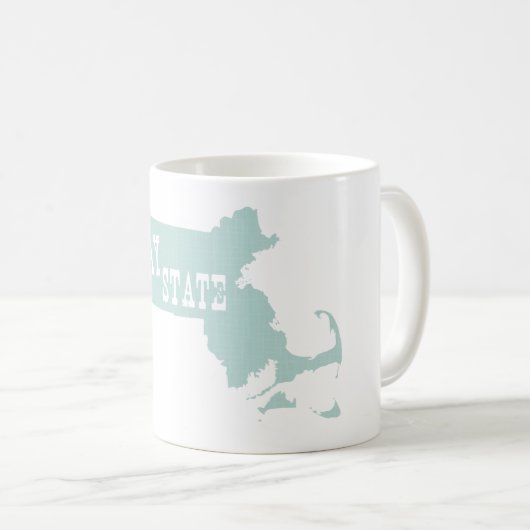 マサチューセッツ州のモットーのスローガン コーヒーマグカップ (正面右)