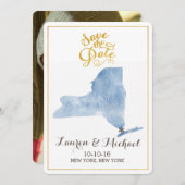 マサチューセッツ州の写真の保存日付 セーブザデート (正面/裏面)