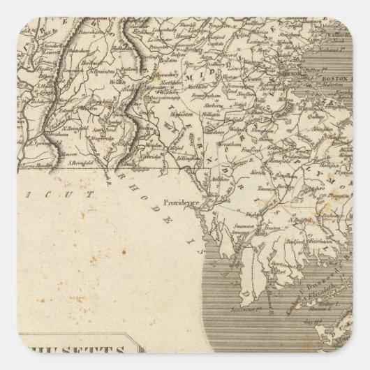 マサチューセッツ州の地図：アーロウスミス スクエアシール (正面)