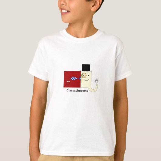 マサチューセッツ州の子供用Tシャツ Tシャツ (正面)
