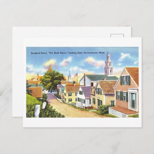 マサチューセッツ州の州都のヴィンテージビュー ポストカード (正面/裏面)